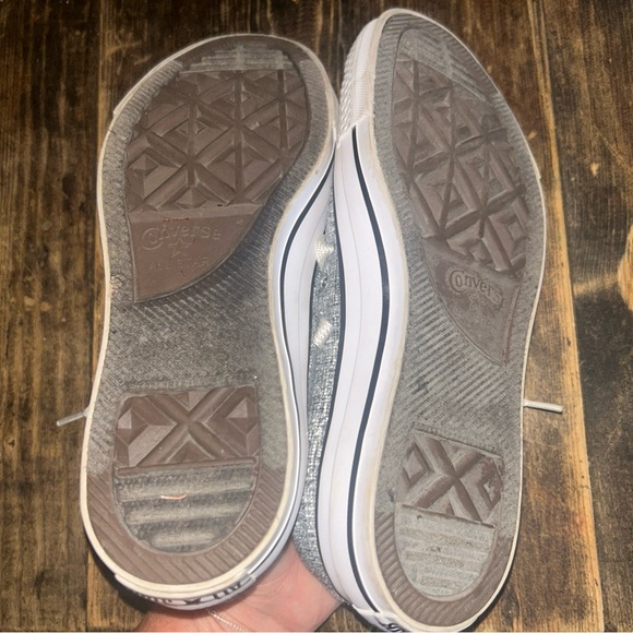 Converse All-Star Sneakers Shoes Women's Size 7 Silver Metallic‎ - Picture 10 of 10